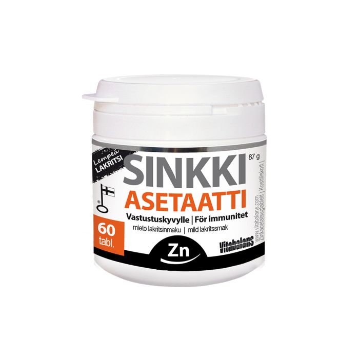 Sinkki Asetaatti lakritsi  60 tabl bild 3