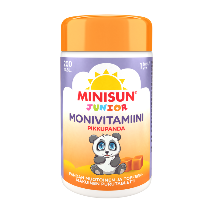 Minisun Monivitamiini Toffee Pikkupanda 200 kpl bild 2
