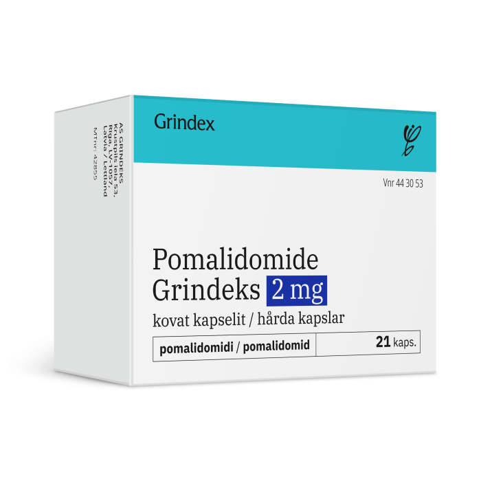 POMALIDOMIDE GRINDEKS kapseli, kova 2 mg 21 fol