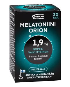 Melatoniini Orion 1,9 mg suussa hajoava 30 tabl
