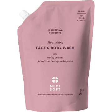 Medisoft Moisturising Face & Body Wash re-fill 550 ml