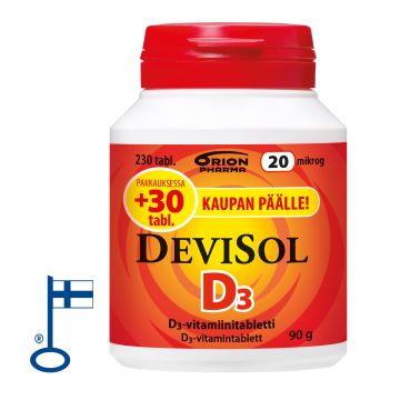 Devisol 20 mikrog imeskelytabletti 230 kpl