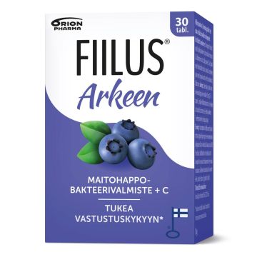 Fiilus Arkeen +C Mustikka 30 purutabl
