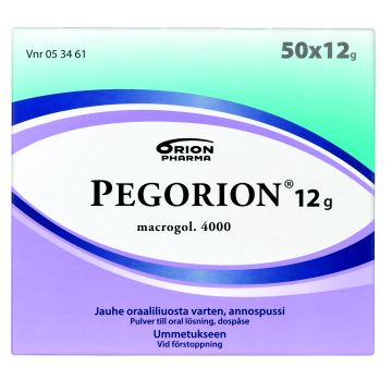 PEGORION 12 g jauhe oraaliliuosta varten, annospussi 50x12 g