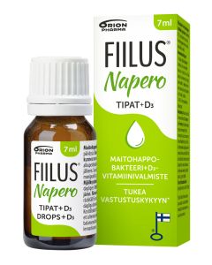 FIILUS Napero +D3 tipat (n. 30 annosta) 7 ML