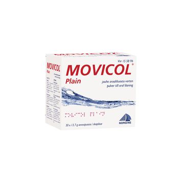 MOVICOL PLAIN jauhe oraaliliuosta varten, annospussi 30 kpl