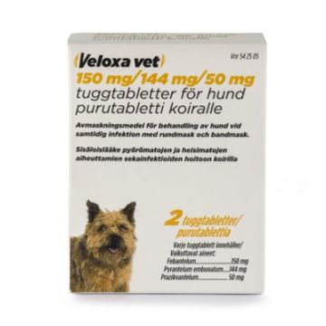 VELOXA VET 150/144/50 mg purutabl 2 fol