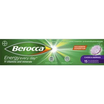 BEROCCA ENERGY CASSIS&BERRIES PORETABLETTI 15 kpl