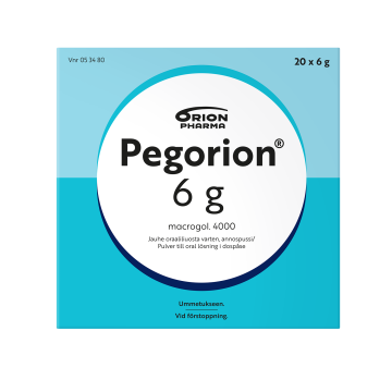 PEGORION jauhe oraaliliuosta varten, annospussi 6 g 20 x 6 g