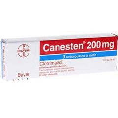 CANESTEN emätinpuikko, tabletti 200 mg 3 fol