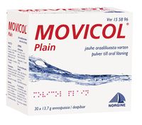 MOVICOL PLAIN jauhe oraaliliuosta varten, annospussi 30 kpl