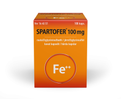 SPARTOFER 100 mg kaps, kova 100 fol