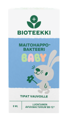 Bioteekki Maitohappobakteeri Baby Tipat 8 ml