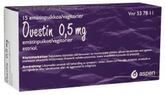 OVESTIN 0,5 mg emätinpuikko 15 fol