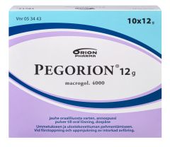 PEGORION jauhe oraaliliuosta varten, annospussi 12 g 10 x 12 g