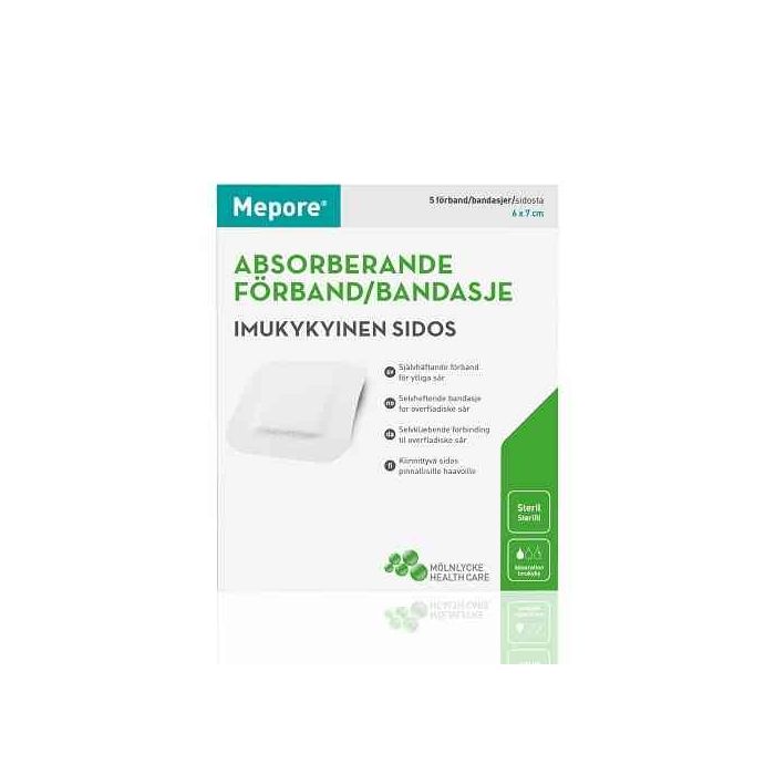 1000017805_Mepore_kiinnittyva_sidos_6x7cm_UUSI_5_kpl_pakkauskuva_Pakkauskuva7168_jpg